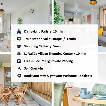 Bella Notte - 10 Min From Disneyland, Free Parking, Self Check-in, 7 Pers Montevrain
